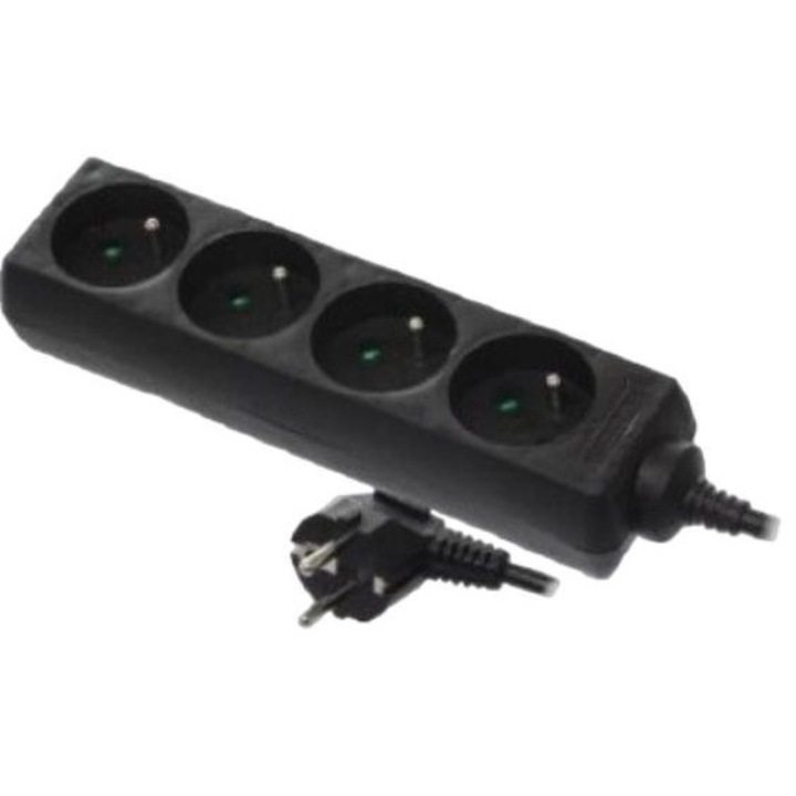 Prelungitor, AwTools, 4 prize, 1.5m, Negru