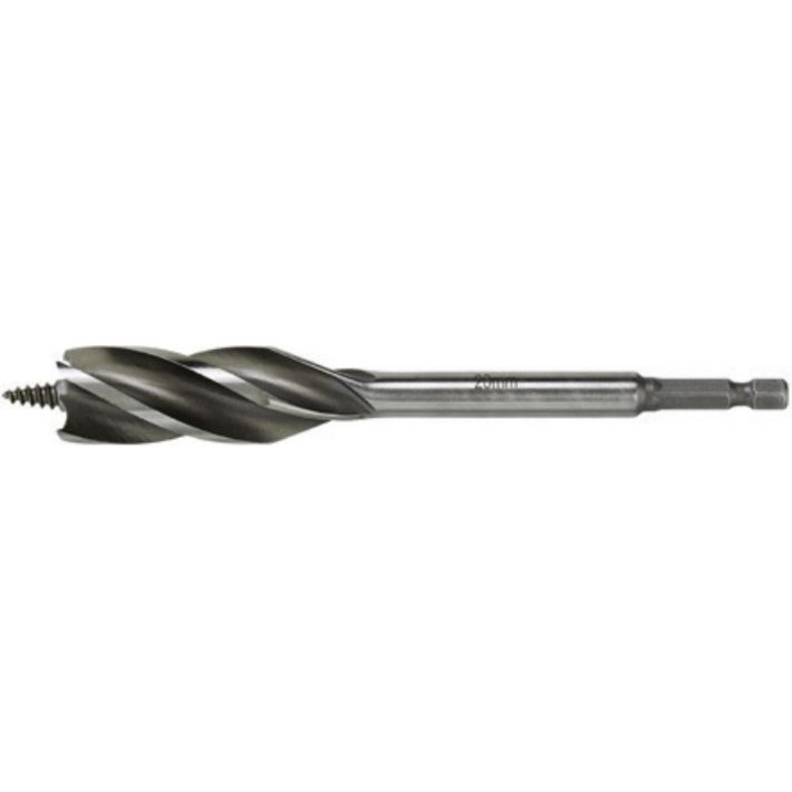 Burghiu elicoidal Luna 28 mm Argintiu