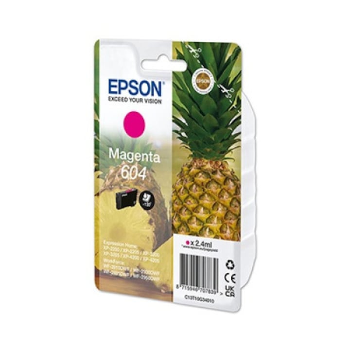 Set de 4 Cartuse inkjet T266 Negru T267 Color 1000 Pagini Multicolor Compatibil Epson WF-100W, 110W