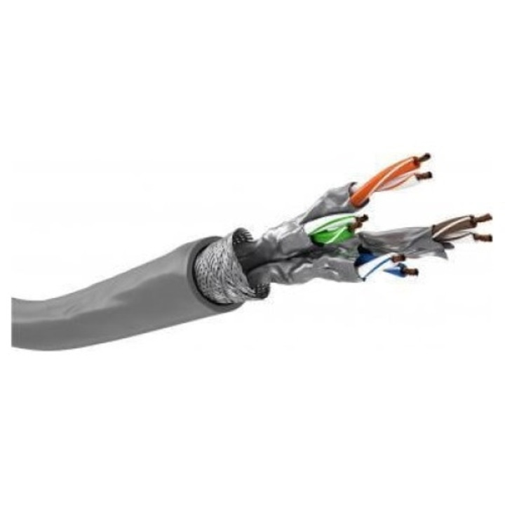 Мрежов кабел Goobay, CAT 6a, S/FTP, 305 m, сив