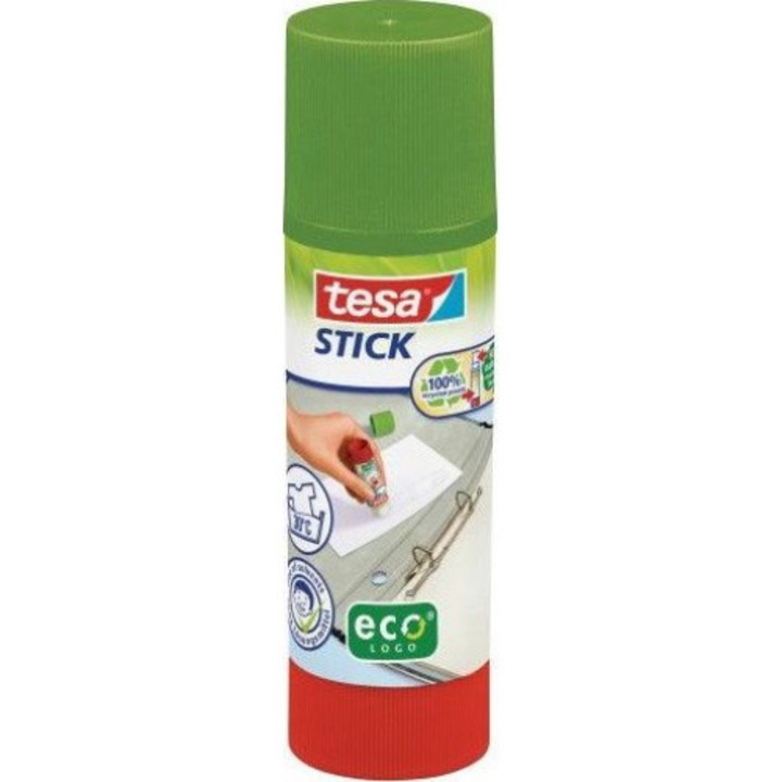 Lipici solid tip stick ecoLogo, Tesa, Indicator de cantitate, Inodor, 40 g