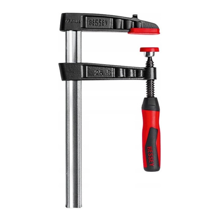 Clema fixare Bessey, TG-2K, Deschidere 300mm, 140mm, Fonta, Negru/Rosu