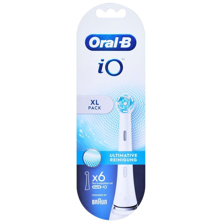 Комплект от 6 пълнителя за електрически четки за зъби, Oral-B, бял
