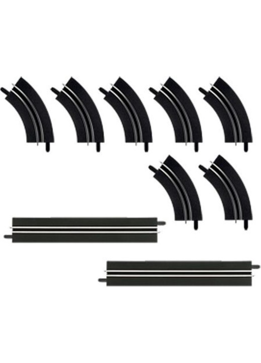 Комплект писти за автомобили, Carrera, Пластмаса, 8 части, +6 години, Черни