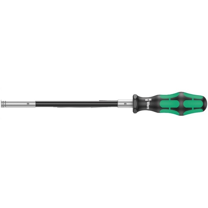 Гъвкава отвертка Wera, 1/4", 272x32x32mm, неръждаема стомана, зелено/черно