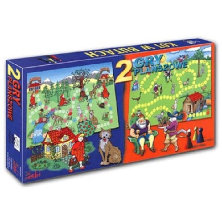 2 db-os társasjáték készlet, Gabi, Cardboard, 2-4 játékos, 4+, Multicolor