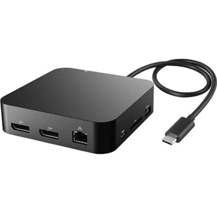 Докинг станция USB-C, Gearlab, четец на SD карти, Gigabit Ethernet, 2,7 x 10 см, черен