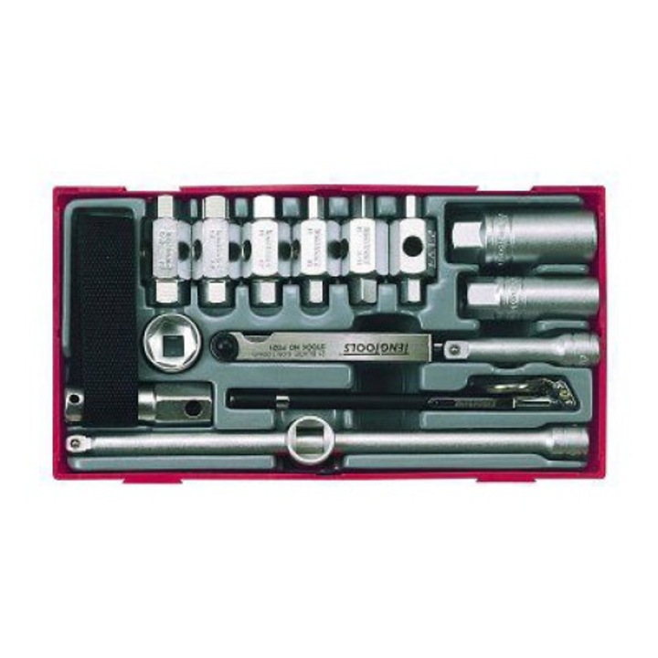 Set de scule pentru service ulei Teng Tools, 16 piese