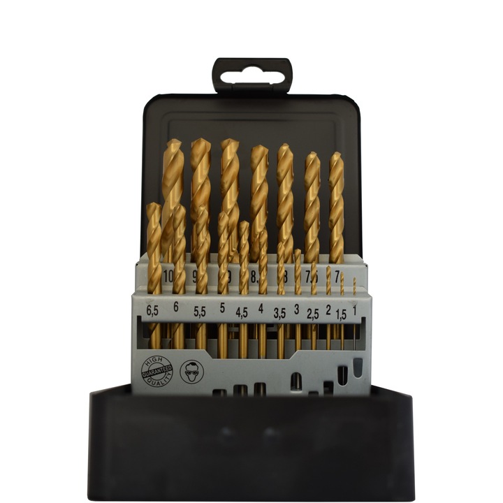 ABRABORO® HSS-GS TIN fémfúró készlet, 19 részes