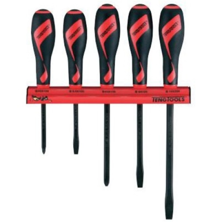 Csavarhúzó készlet, Teng Tools, 5 db, Fekete