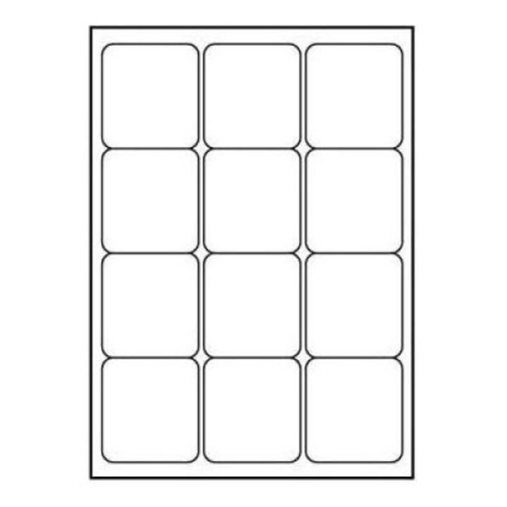 Set 10 etichete, Logo, A4, Alb mat