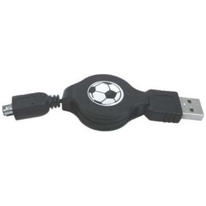 Cablu de date Logo USB-A 4-pin 0.7m, negru
