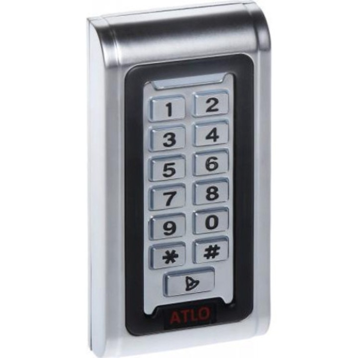 Sistem blocare cu cifru, Atlo, RFID, Card/Pin, Argintiu/Negru