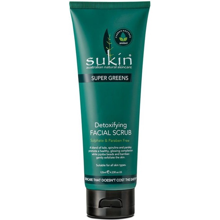Scrub facial, Sukin, Detoxifiere, 125 ml