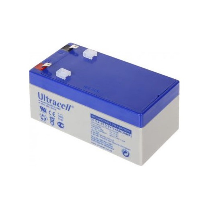 Батерия, Ultracell, 12V/3,4AH UL, сиво/синьо