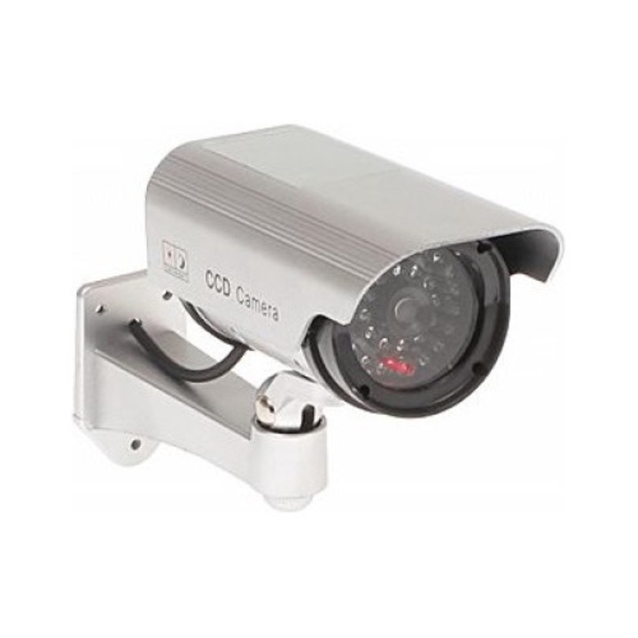 Camera de supraveghere falsa, Noname, LED, Argintiu