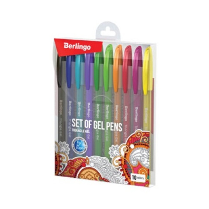 Set pixuri cu gel Berlingo, 0.5 mm, 10 culori