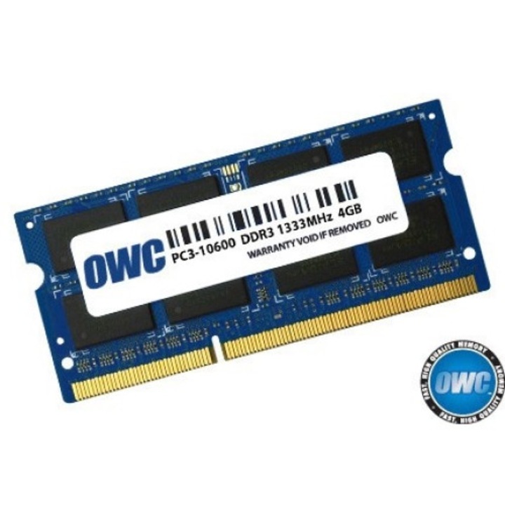 Memorie pentru laptop, OWC SODIMM, DDR3, 4 GB, 1333 MHz, CL9