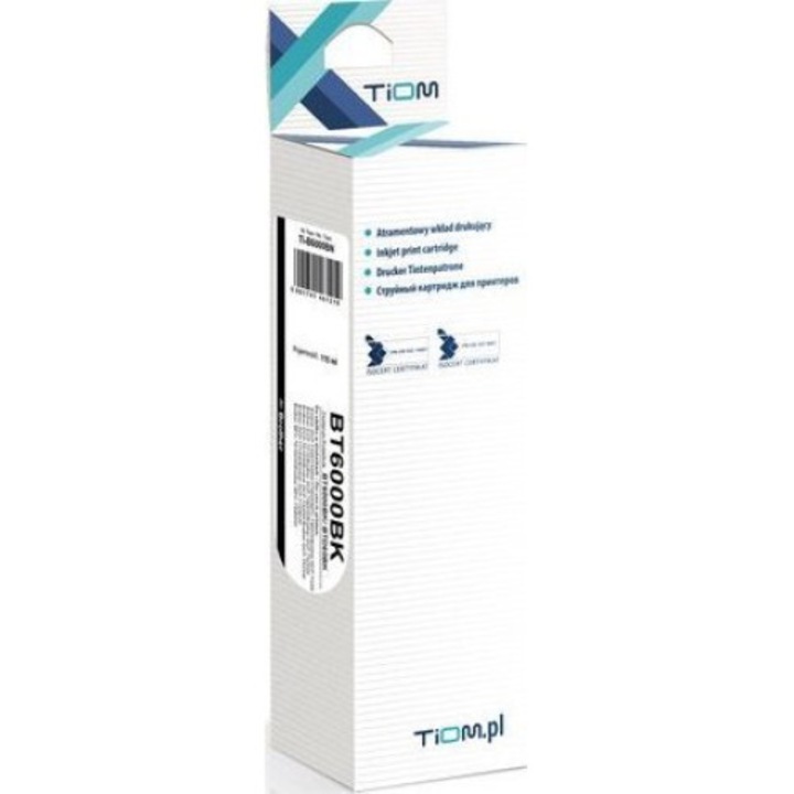 Cerneala imprimanta, Tiom, Compatibil Brother 6000BN/BT6000BK/BTD60BK, 115 ml, Negru
