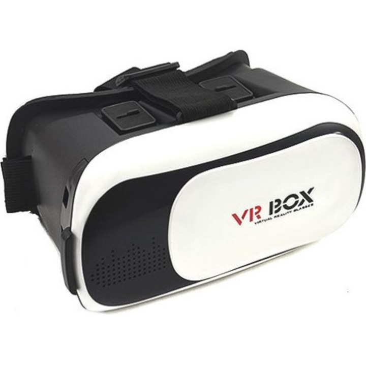 Ochelari VR, Prolink, VR BOX, Compatibili Smartphone, 3.5"-6", Lentile 42 mm, Negru / Alb
