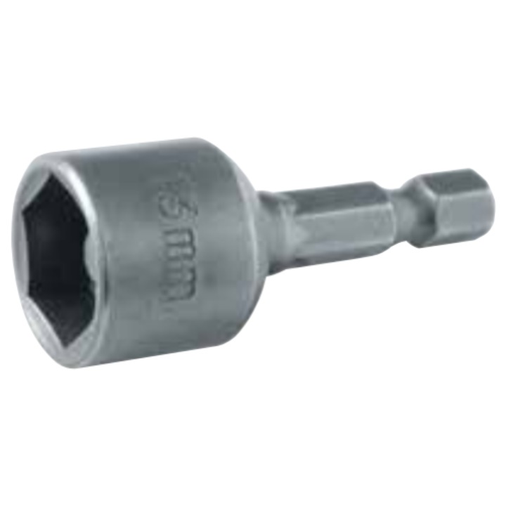 Mágneses csavarhúzó hegy, Modeco, 1/4", 10 mm, ezüst