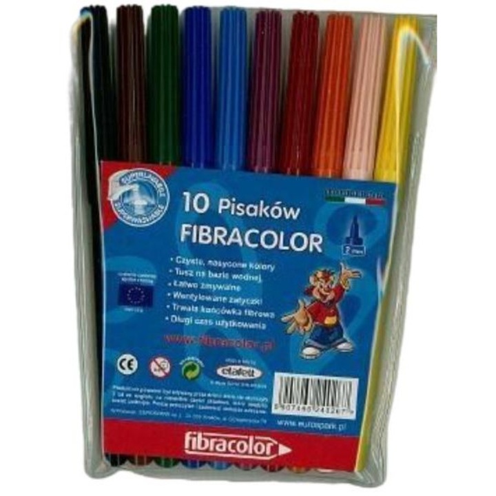 Комплект от 10 карти Fibracolor, Многоцветни