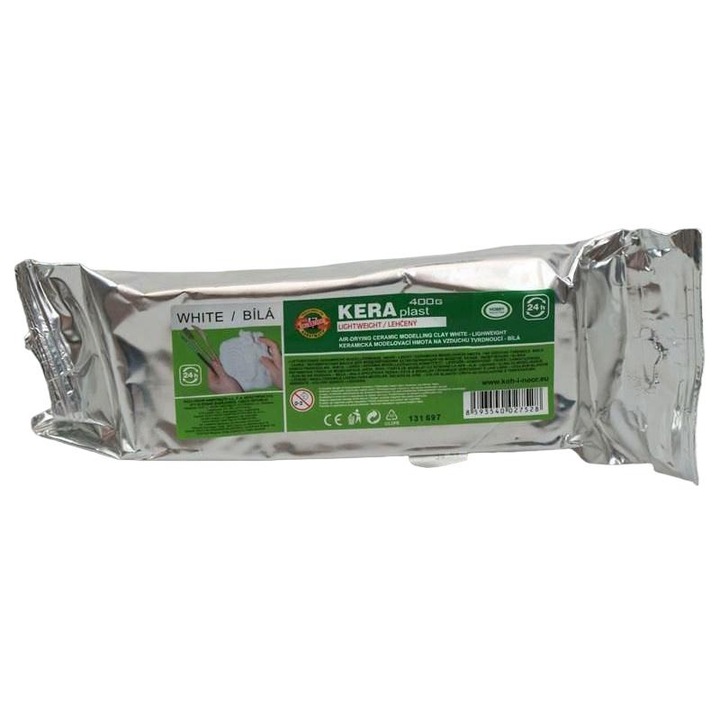 Argila pentru modelare Koh-I-Noor, 400g, Alb