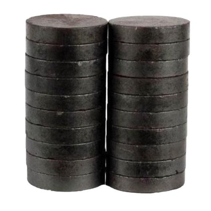 Set 20 magneti, Fandy, 25 mm, Negru