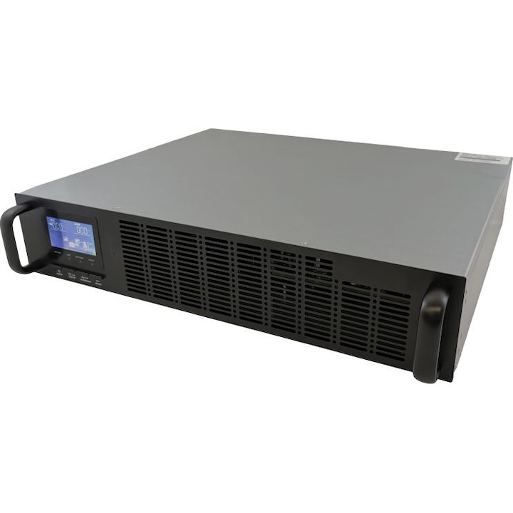 UPS шкаф 2U, AVIZIO, 3000 VA, 2400 W, 230V тип F CEE 7/3, 44 x 9 x 50,5 cm, черен