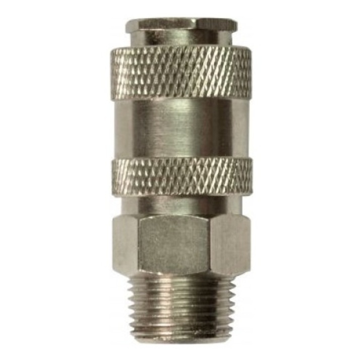 Conector rapid, Stanley, 3/8", Argintiu