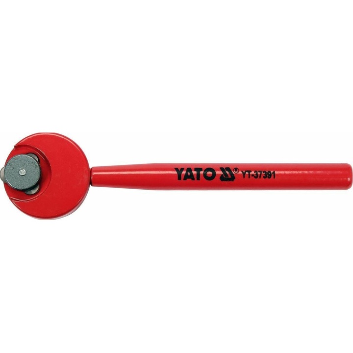 Cutit de taiat sticla cu 3 unghiuri, Yato, Metal, 13 cm, Rosu
