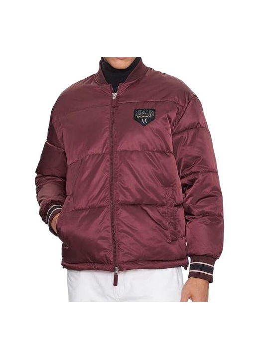 Férfi dzseki, ARMANI EXCHANGE, poliészter, burgundi, Bordó