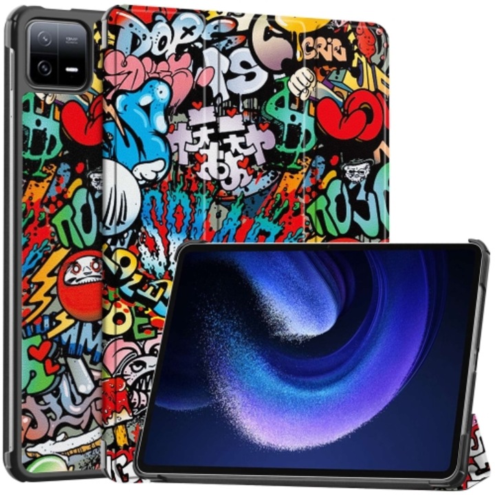 Калъф fixGuard 3-Fold, smartcase Stand за Xiaomi Pad 6 / 6 Pro, Graffiti