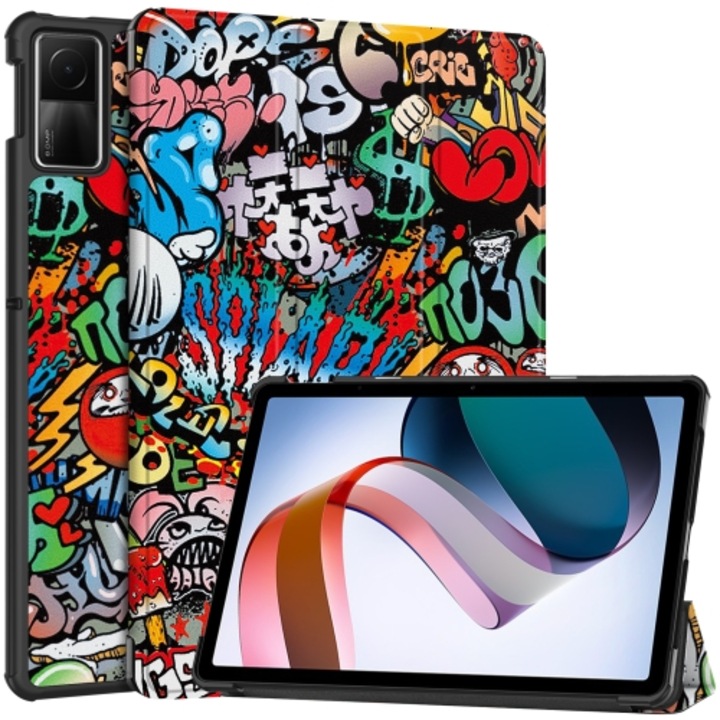 Калъф fixGuard 3Fold, smartcase Stand за Xiaomi Redmi Pad SE, Graffiti