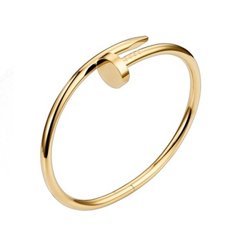 Bratara barbateasca pentru barbati, fixa tip Bangle, din otel inoxidabil placat 24K IP, sub forma de cui, de purtat langa ceas (Ambalaj cutie cadou), Gold Bratara barbateasca pentru barbati, fixa tip Bangle, din otel inoxidabil placat 24K IP, sub forma de cui, de purtat langa ceas (Ambalaj cutie cadou), Gold