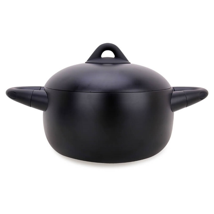 Тенджера с капак Maestro MR-4017-20, 20 см, 3 л, черна