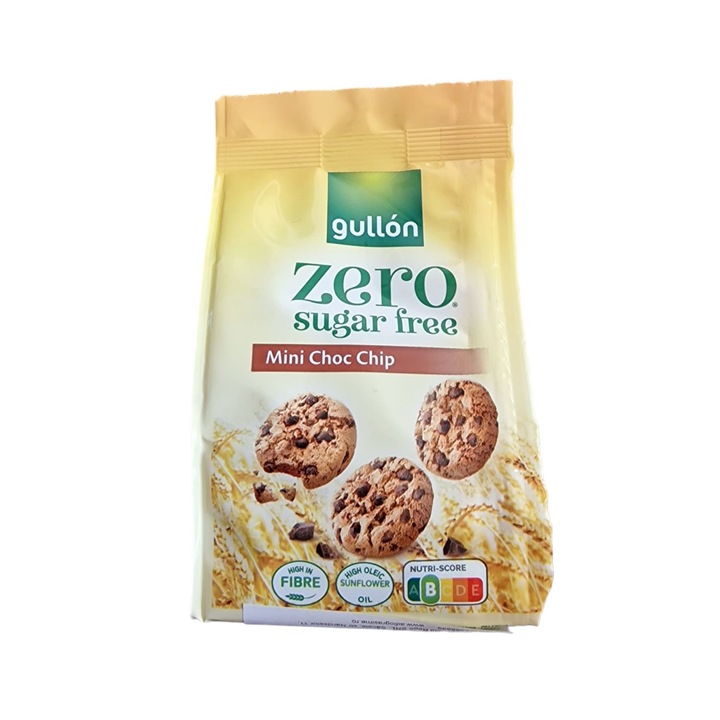 Mini biscuiti cu chips de ciocolata, fara zahar Gullon Zero 75g
