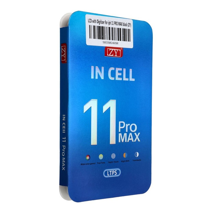 Дисплей на телефона, Съвместим с iPhone 11 Pro Max, Тъчскрийн черен, Син