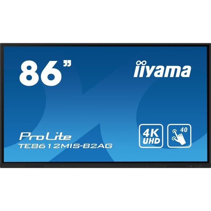 Monitor, Iiyama, Érintő, 3xHDMI/USB, UHD 3840x2160, 86" fekete
