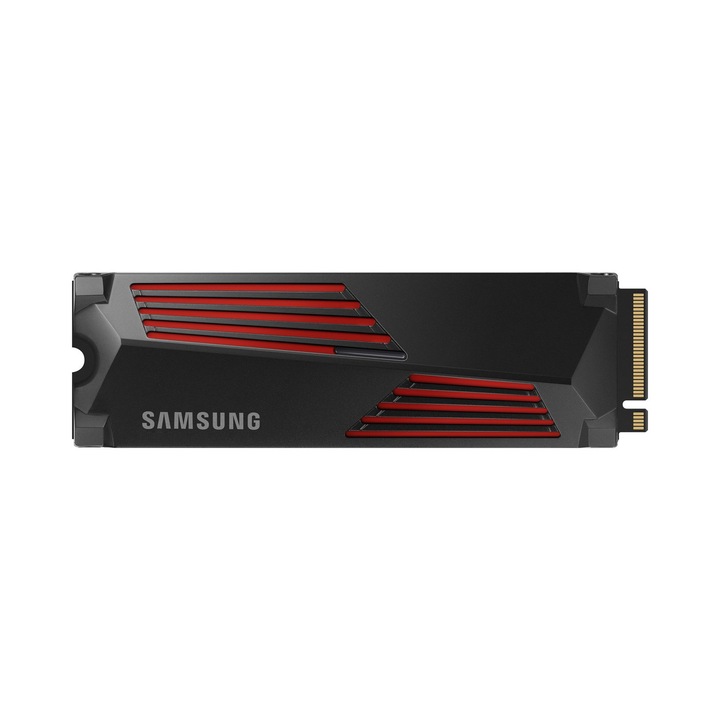 Solid-State Drive (SSD) Samsung SSD 990 PRO 2TB Heatsink PCIe 4.0 NVMe 2.0 M.2 V-NAND 3-bit MLC, 256-bit Encryption, Read 7450 MB/s Write 6900 MB/s MZ-V9P2T0GW