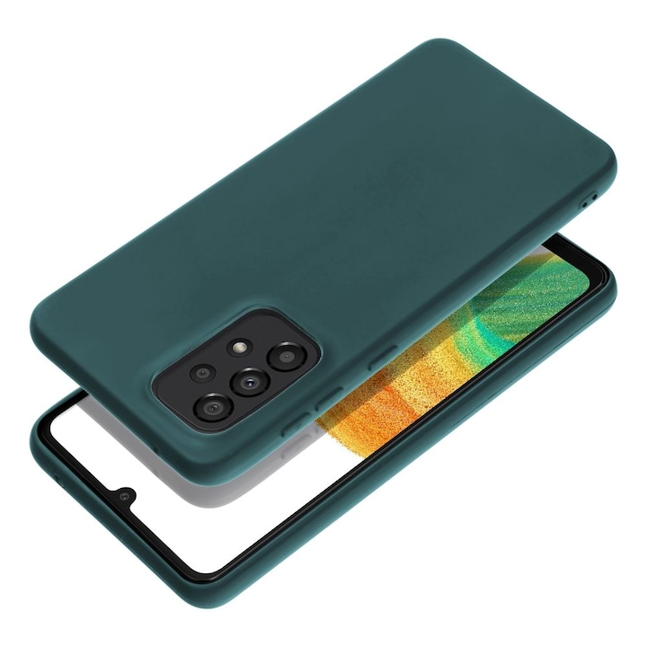 Samsung Galaxy A52 4G/5G / A52s 5G kompatibilis szilikon tok, telefon tok, hátlaptok, matt, zöld, Matt case