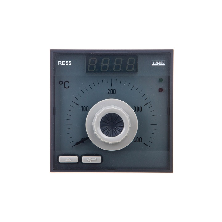 Controler analogic, Lumel, 0-400 grade C, Negru/Transparent