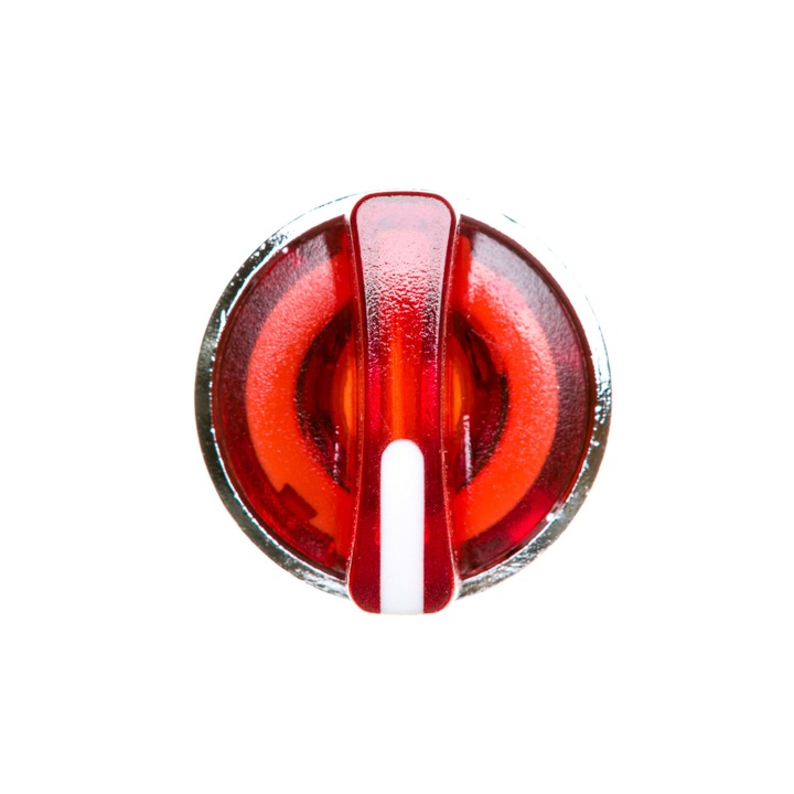 Intrerupator rotativ Schneider Electric ZB4BK1543, 3 pozitii, LED, rosu, 22mm