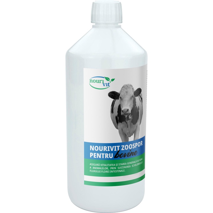 Supliment alimentar pentru bovine / hrana pentru animale de ferma - extract fermentat pentru digestie si imunitate Nourivit ZooSpor, 1L
