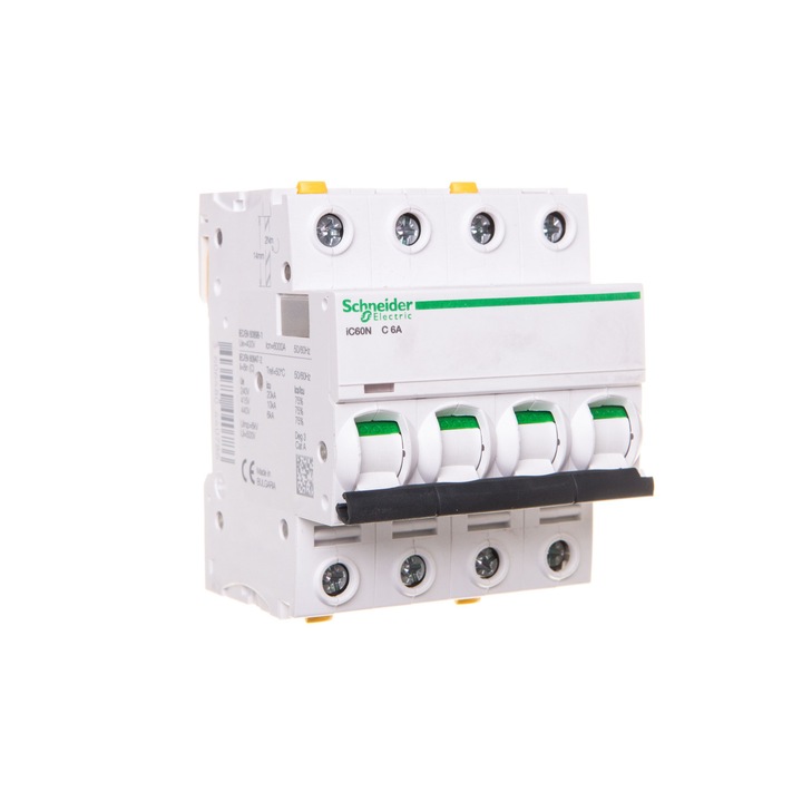 Intrerupator electric Schneider Electric IC60N 4P 6A, caracteristica C, IP20, AC/DC