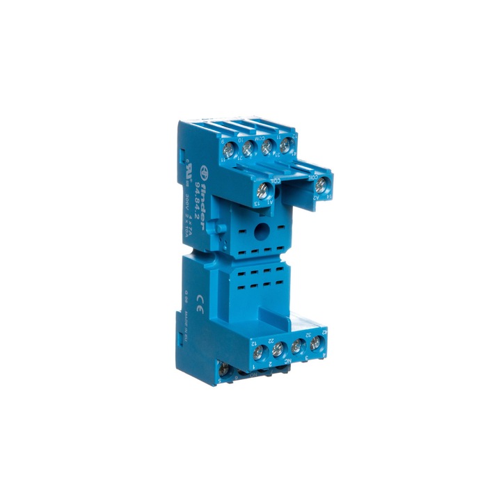 Soclu pentru relee, Finder, Plastic, Albastru