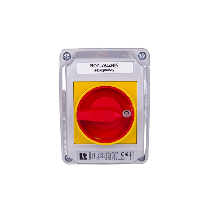 Cam Switch, Spamel, IP65, 4P, 32A, Многоцветен