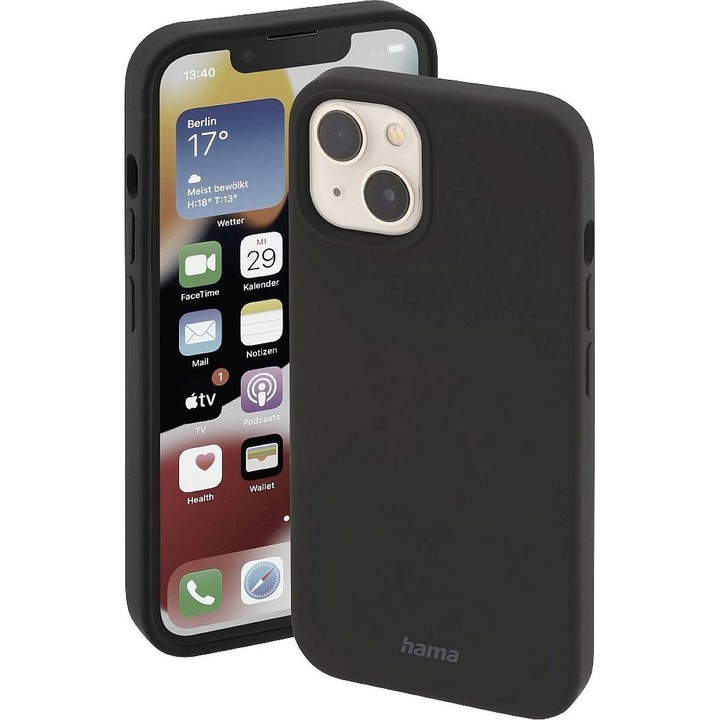 Husa pentru telefon iPhone 14 Plus, Hama, Plastic, MagCase, negru