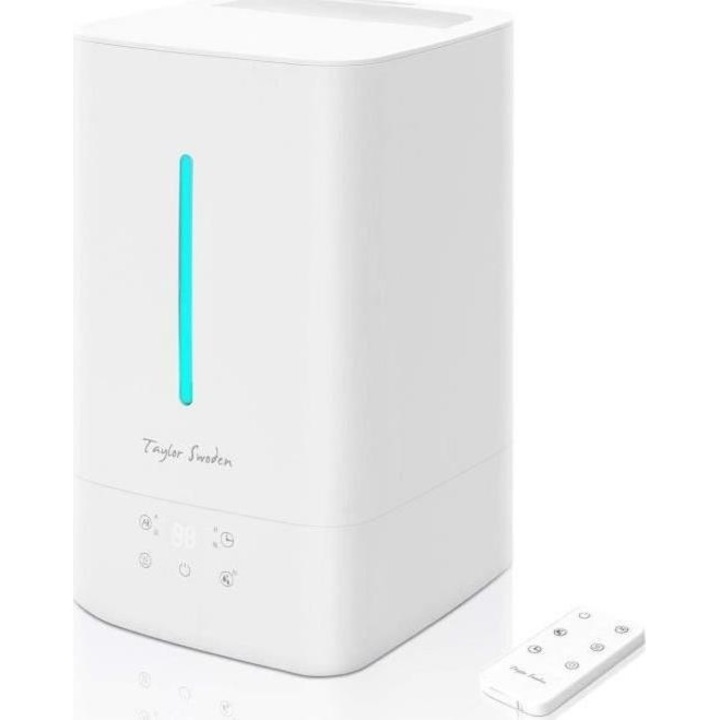 Umidificator aer cu ultrasunete Deerma ST636W, filtru UV, ideal pentru familii cu copii, 4.5L, Alb