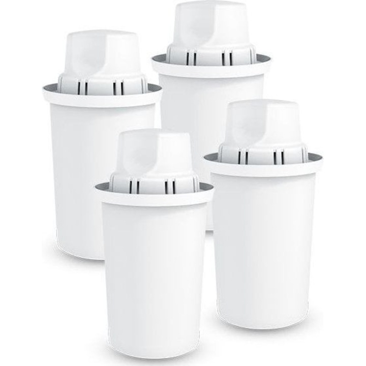 Set 4 filtre pentru cana, Dafi, Plastic, Compatibil cu Crystal/Astra Classic, 150 l, Alb